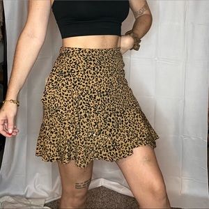 Leopard print skirt